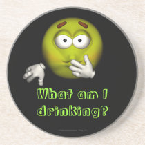 "What Am I Drinking?" - Sick Smiley [a] coasters