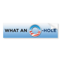 What An O-Hole Bumper Sticker bumper stickers