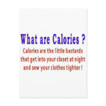WHAT ARE CALORIES POSTCARD