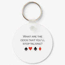 What are the odds that youll stop talking T-shirt keychains by Shirtuosity What are the odds that youll stop talking T-shirt keychains