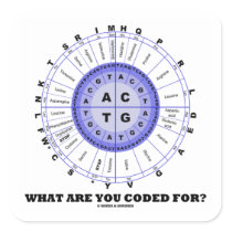 What Are You Coded For? (Amino Acid Wheel) Sticker