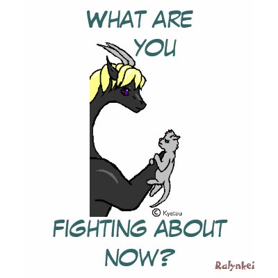 "What are you fighting about now?" (Women's Shirt) by StudiooftheSilverFox