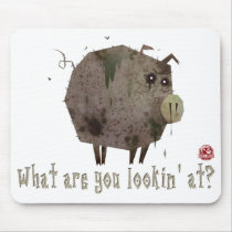 What Are You Lookin' At? Mousepad by spicyhorse What Are You Lookin' At? Mousepad