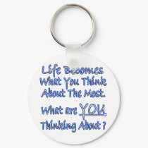 What Are YOU Thinking About keychains by TShirtDotCom What Are YOU Thinking About keychains