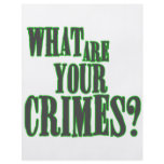 What Are Your Crimes? Flyer Design