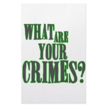 What Are Your Crimes? Stationery Design