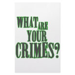 What Are Your Crimes? Stationery Design