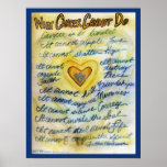 What Cancer Cannot Do (Blue and Gold Text) Blue Ln Posters