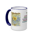 What Cancer Cannot Do (Blue & Gold Text) mugs