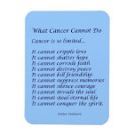 What Cancer Cannot Do Poem Magnet (Navy Text)