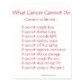 What Cancer Cannot Do Poem Poster Print