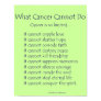 What Cancer Cannot Do Poem Poster Print