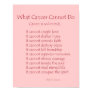 What Cancer Cannot Do Poem Poster Print