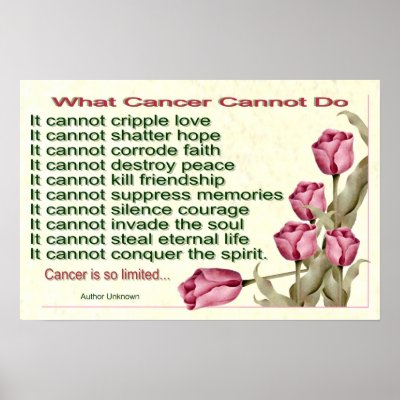 what cancer cannot do poem