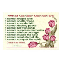 What Cancer Cannot Do posters