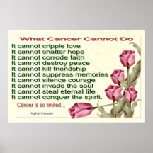 What Cancer Cannot Do Print