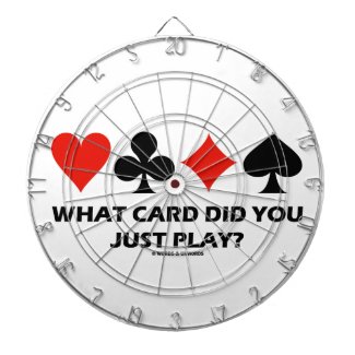 What Card Did You Just Play? (Four Card Suits) Dart Boards