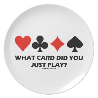 What Card Did You Just Play? (Four Card Suits) Plates