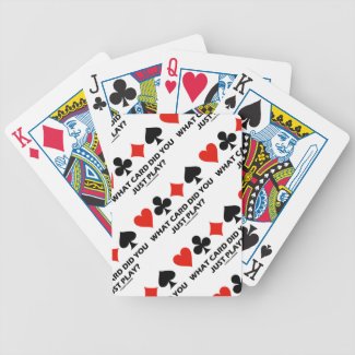 What Card Did You Just Play? (Four Card Suits) Bicycle Card Deck