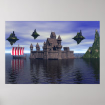 WHAT CASTLE?? Surreal Poster Print posters