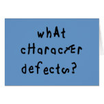 What Character Defects Cards