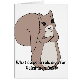What do squirrels give for Valentine's Day Card