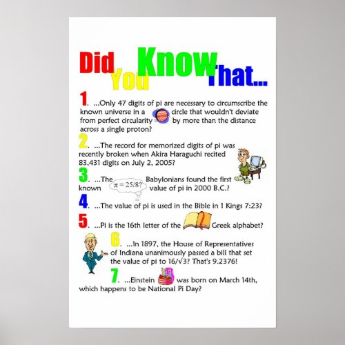 What do you know about pi? print