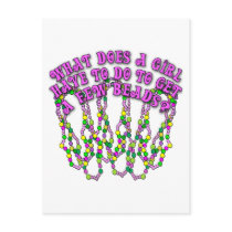 What Does a Girl Have to Do to Get a Few Beads? Post Card