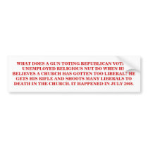 WHAT DOES A GUN TOTING McCAIN VOTER DO? bumper stickers