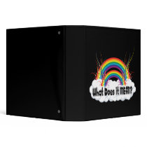 WHAT DOES IT MEAN? DOUBLE RAINBOW VINYL BINDERS