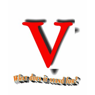 What does V stand for? shirt