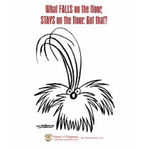 What falls on the floor, STAYS on the floor. t-shirts