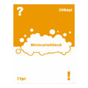 What font? 72 point Arial Black posters