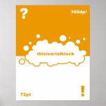 What font? 72 point Arial Black Print