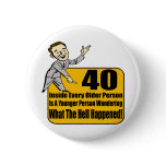 What Happened 40th Birthday Gifts Buttons