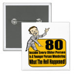 What Happened 80th Birthday Gifts Pin