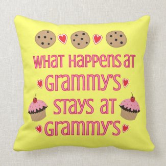 What happens at Grammy's Decorative Throw Pillow