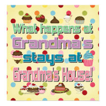 What happens at Grandmas posters by Just2Cute What happens at Grandmas posters