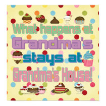 What happens at Grandmas posters by Just2Cute What happens at Grandmas posters