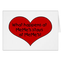 What happens at MeMe's stays cards