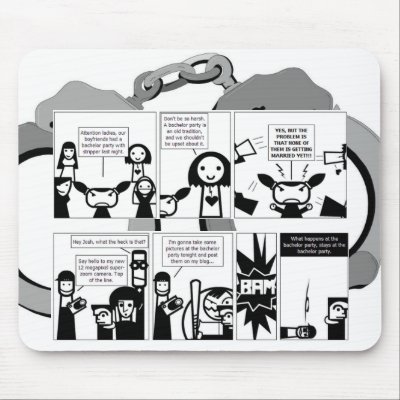 What happens at the bachelor party... mouse mat by bachelorpartyportal