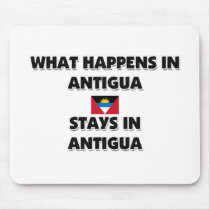 What Happens In ANTIGUA Stays There mousepads by flagshirt What Happens In ANTIGUA Stays There mousepads