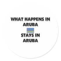 What Happens In ARUBA Stays There Sticker