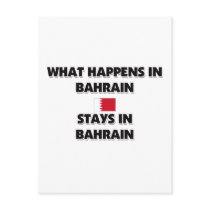 What Happens In BAHRAIN Stays There postcards by flagshirt What Happens In BAHRAIN Stays There postcards
