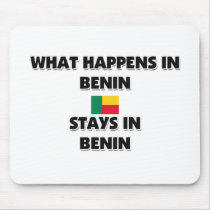 What Happens In BENIN Stays There mousepads by flagshirt What Happens In BENIN Stays There mousepads