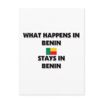 What Happens In BENIN Stays There postcards