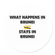 What Happens In BRUNEI Stays There stickers by flagshirt What Happens In BRUNEI Stays There stickers