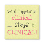 What Happens In Clinical, Medical Fridge Magnet