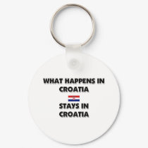 What Happens In CROATIA Stays There keychains