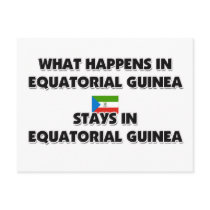 What Happens In EQUATORIAL GUINEA Stays There postcards by flagshirt What Happens In EQUATORIAL GUINEA Stays There postcards